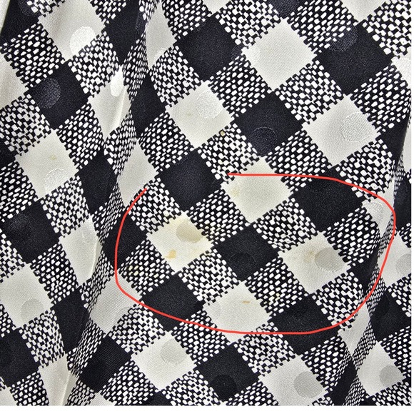 Vintage Maggy London Silk Skirt Set Woman 8 Black White Gingham Floral Old Money - Picture 11 of 13